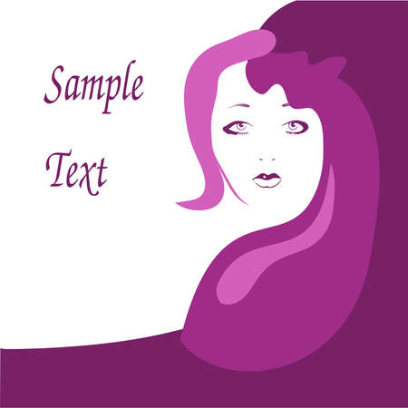 Beautiful face of a womanのイラスト素材