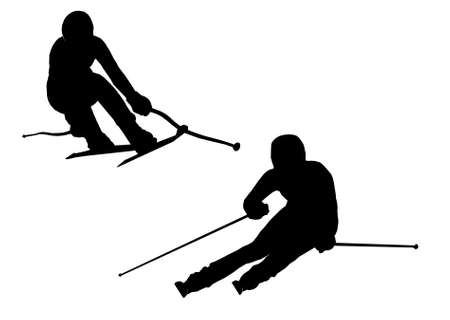 Illustration of apline skiingのイラスト素材