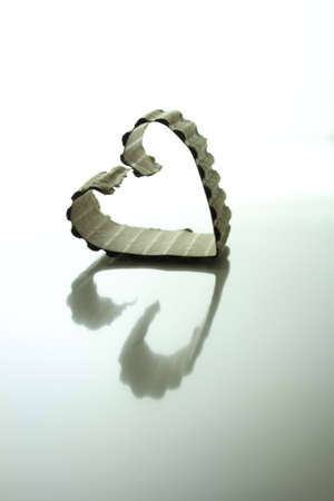Heart of paper with reflectionsの写真素材