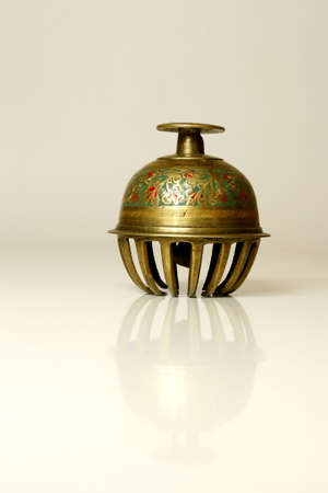 Christmas bell with copy space on leftの写真素材