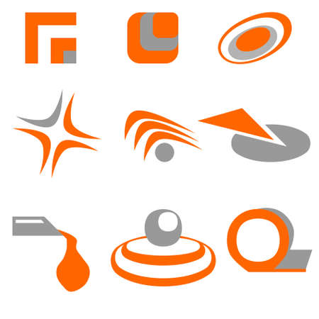 Orange icon using as design elementsのイラスト素材