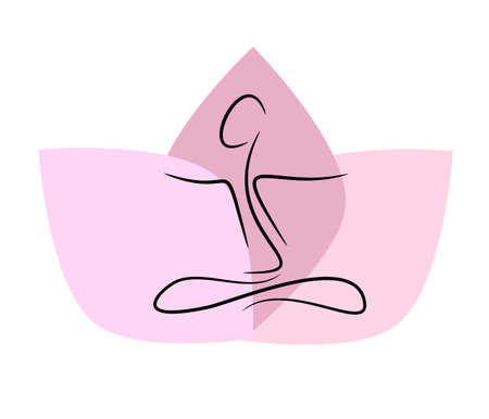 Yoga icon using as healthcare or wellness backgroundのイラスト素材