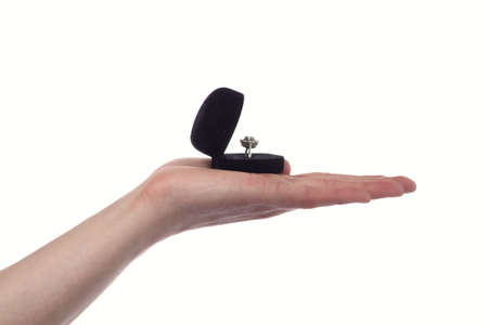 Hand with luxury ringの写真素材