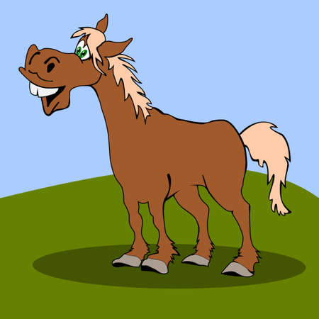 Funny horseのイラスト素材