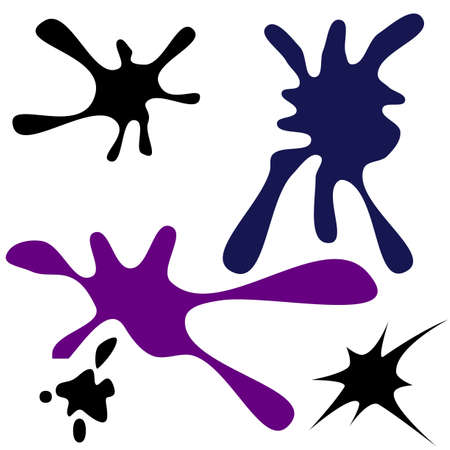 Abstract ink splashesのイラスト素材