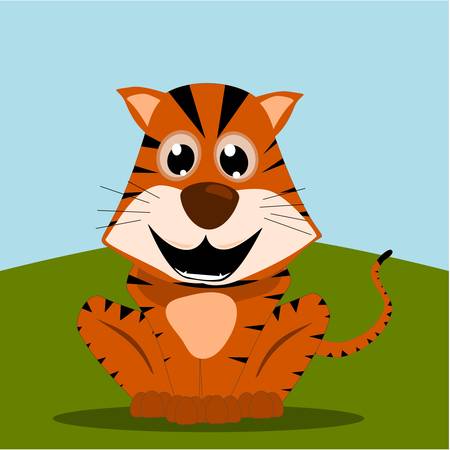 Illustration of a cute tigerのイラスト素材