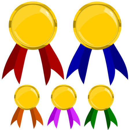 Golden signets on whiteのイラスト素材