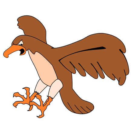 Cartoon illustration of an eagleのイラスト素材