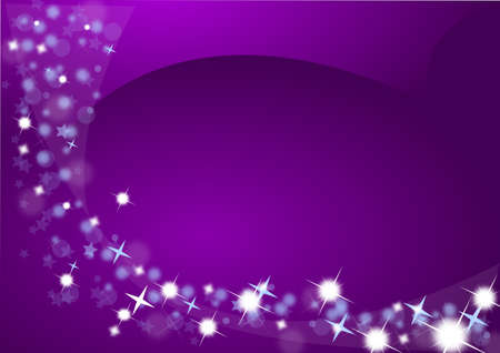 Christmas background in purple with starsの写真素材