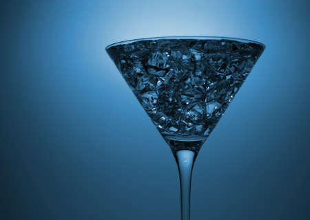 Blue cocktail with crushed iceの写真素材