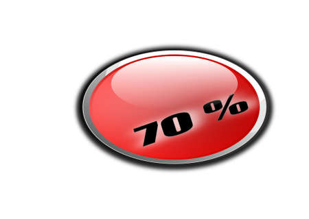 Marketing button with 70 percent