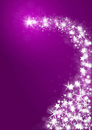 Purple background with bright starsの写真素材