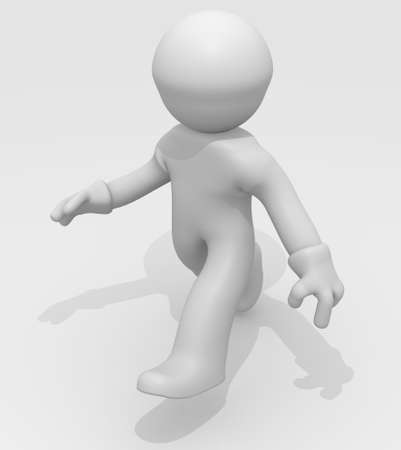 Walking man, 3d imageの写真素材