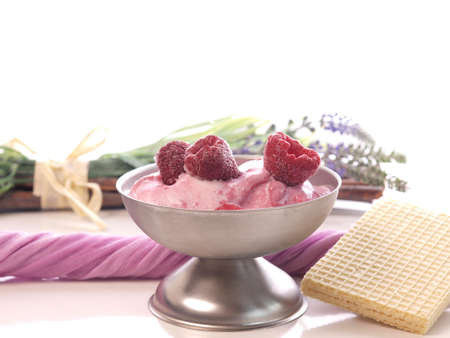 Raspberry ice cream    の写真素材