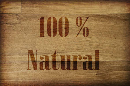 100 % natural, wooden backgroundの写真素材