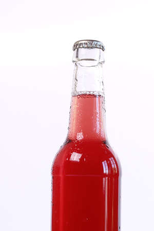 Red drink on a white backgroundの写真素材