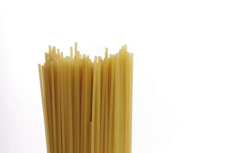 Spaghetti on a white backgroundの写真素材
