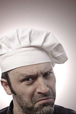 Portrait of an angry chefの写真素材