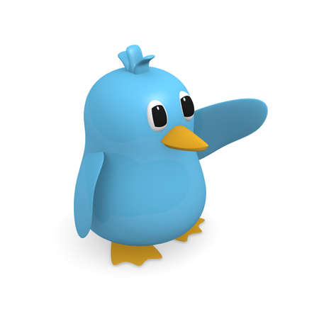 Blue bird on a white backgroundの写真素材
