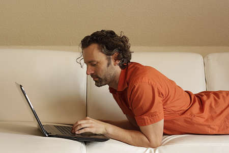 Man with a notebookの写真素材