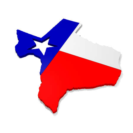 3d map of Texasの写真素材
