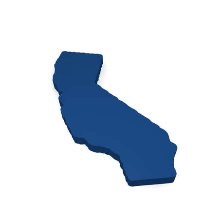 3d map of Californiaの写真素材