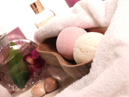 Bath additive with a towel