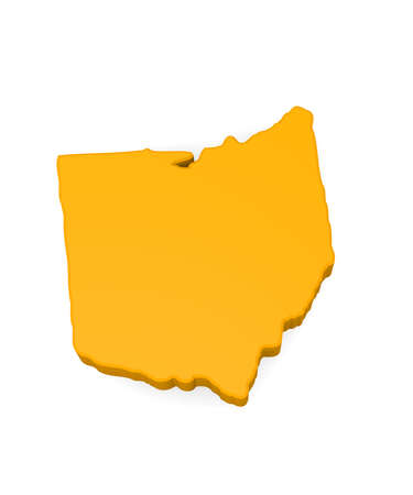 3d map of Ohioの写真素材
