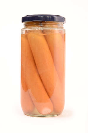 Sausages in a glassの写真素材