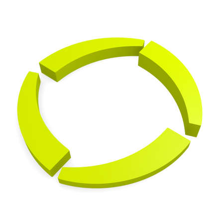 Modern recycling symbol, 3d concept
