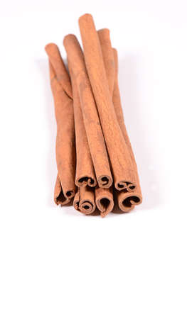 Long cinnamon on a white background