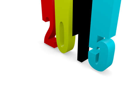 3d New Year concept of 2015の写真素材