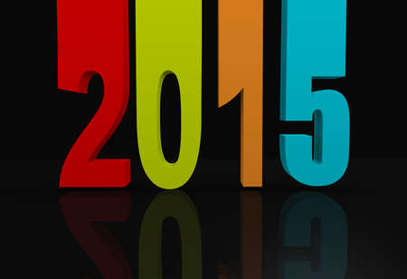 3d New Year concept of 2015の写真素材