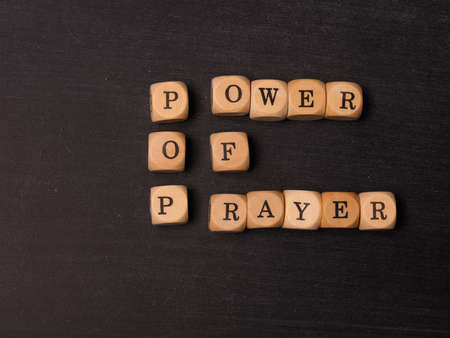 Religion concept with power of prayer wordsの写真素材