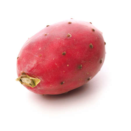 Prickly pear cactus fruit on a white backgroundの写真素材
