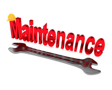 Maintenance concept image on white, 3d renderingの写真素材