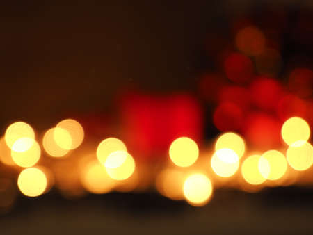 Blurred Christmas lights with space for text, seasonal backgroundの写真素材