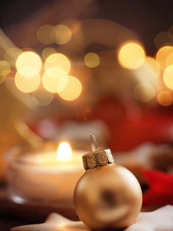 Christmas decoration in a rustic kitchen with star shaped cinnamon cookiesの写真素材