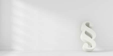 Paragraph icon in a bright room with space for text, 3d renderingの写真素材