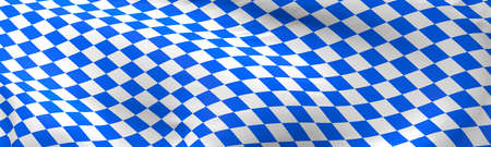 Bavarian flag using as background, 3d rendering panorama