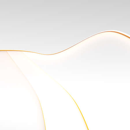 Bright modern shapes with gelden lines, abstract puristic background, 3d renderingの写真素材