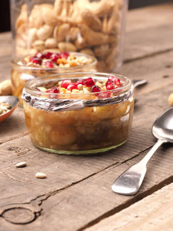 Traditional Turkish sweets Ashura Noahs puddingの写真素材