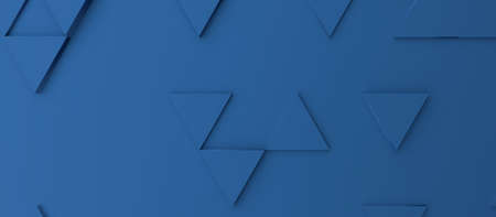 Abstract modern classic blue triangle background, 3d rendering