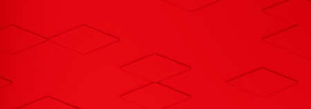 Abstract modern red rhomus background, 3d rendering