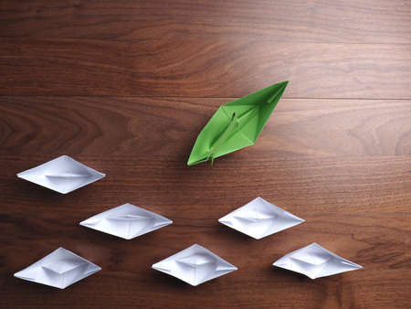 New ideas, creativity and various innovative solutions or leadership concept on an office tableの写真素材