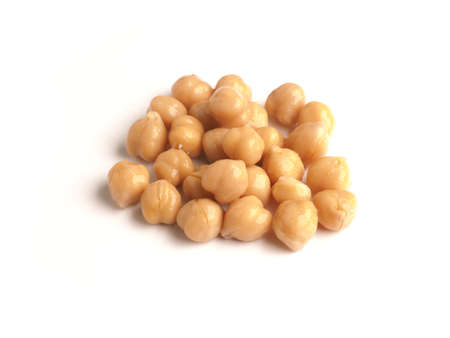A heap of pickled chickpeas on a white studio background, healthy food, basic foodの写真素材