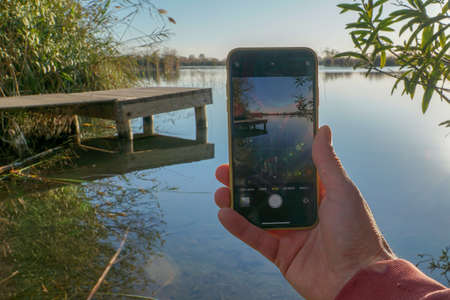 photo session at the almenara swampの写真素材