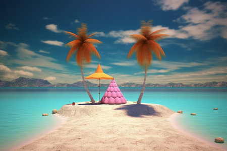 Whimsical Tropical Beachscapeの素材