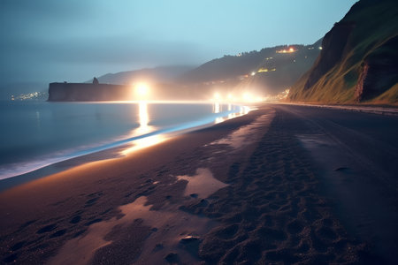 Scenic Dark Beachscapeの素材