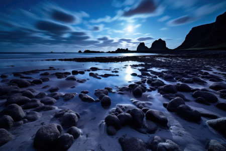 Scenic Dark Beachscapeの素材